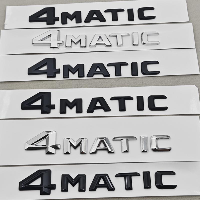 3D ABS Chrome Car Letters 4MATIC 4 MATIC Rear Trunk Badge Emblem For Mercedes Benz C E G S GLC GLS Class AMG Sticker Accessories AX1