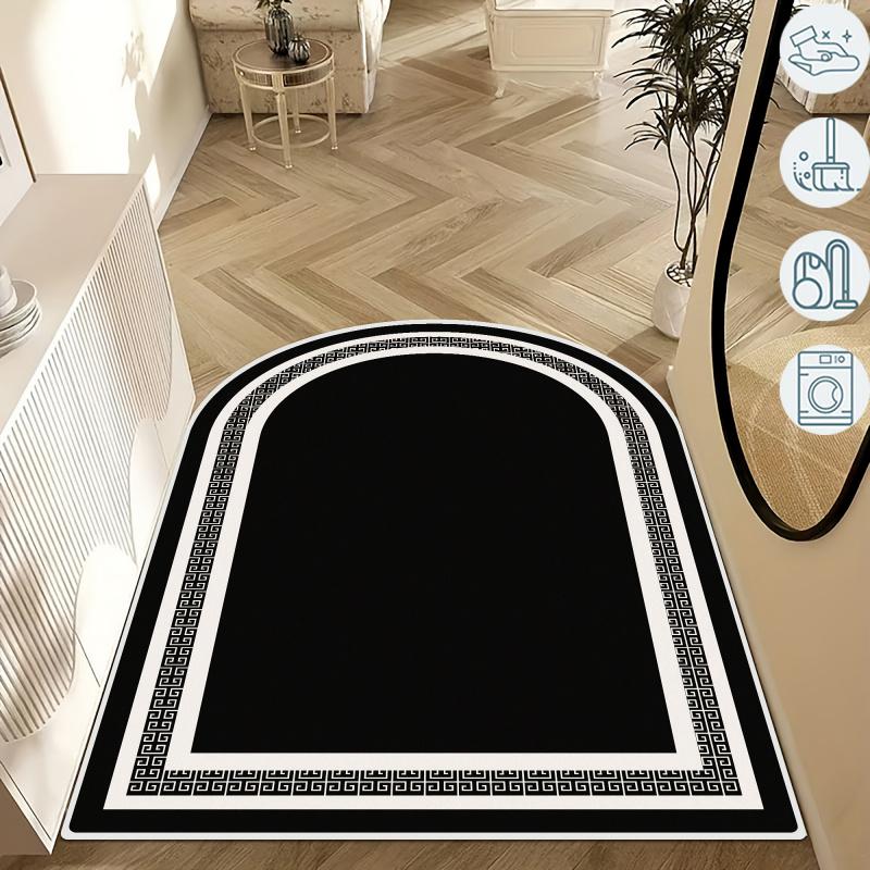 Minimalist Arch Carpet Non Slip Wear Resistant Office Study Swivel Chair Mat Bedroom Vanity Rug Home Decor