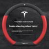 Car Suede Ventilate Anti-Slip Protector Steering Wheel Cover For Tesla Roadster Model 3 Model Y Model S Model X Accessories