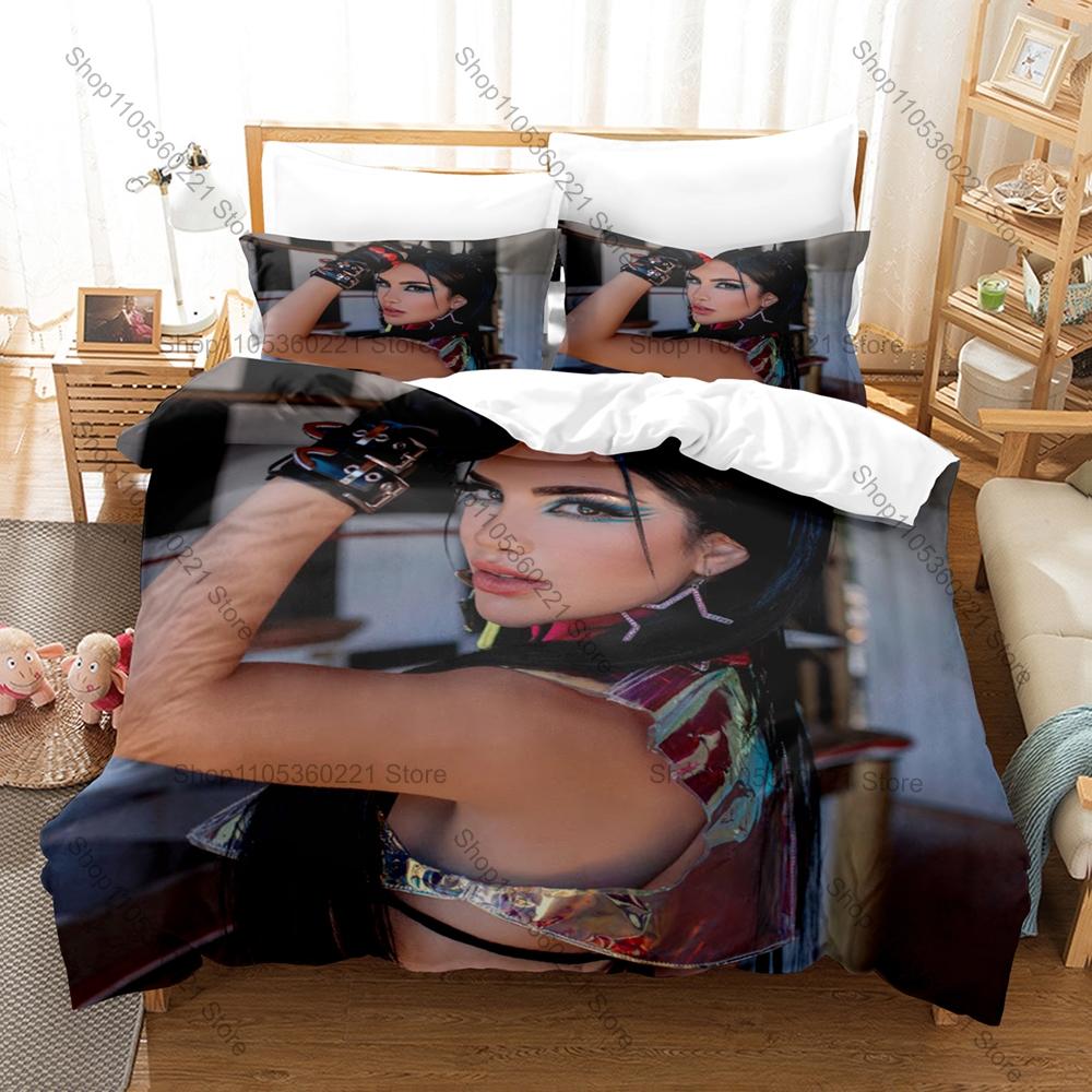 Kim Loaiza X Amor Album Me Perdiste No Seas Celoso HD Print Bedding Set Duvet Cover + 2 Pillowcases Latin Music Fan Soft Bed