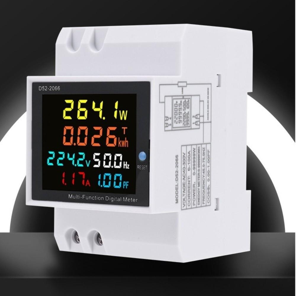 6IN1 Function Digital Multi-function Meter 110V 220V 380V 100A LED Display Electric Energy Meter Voltage Current