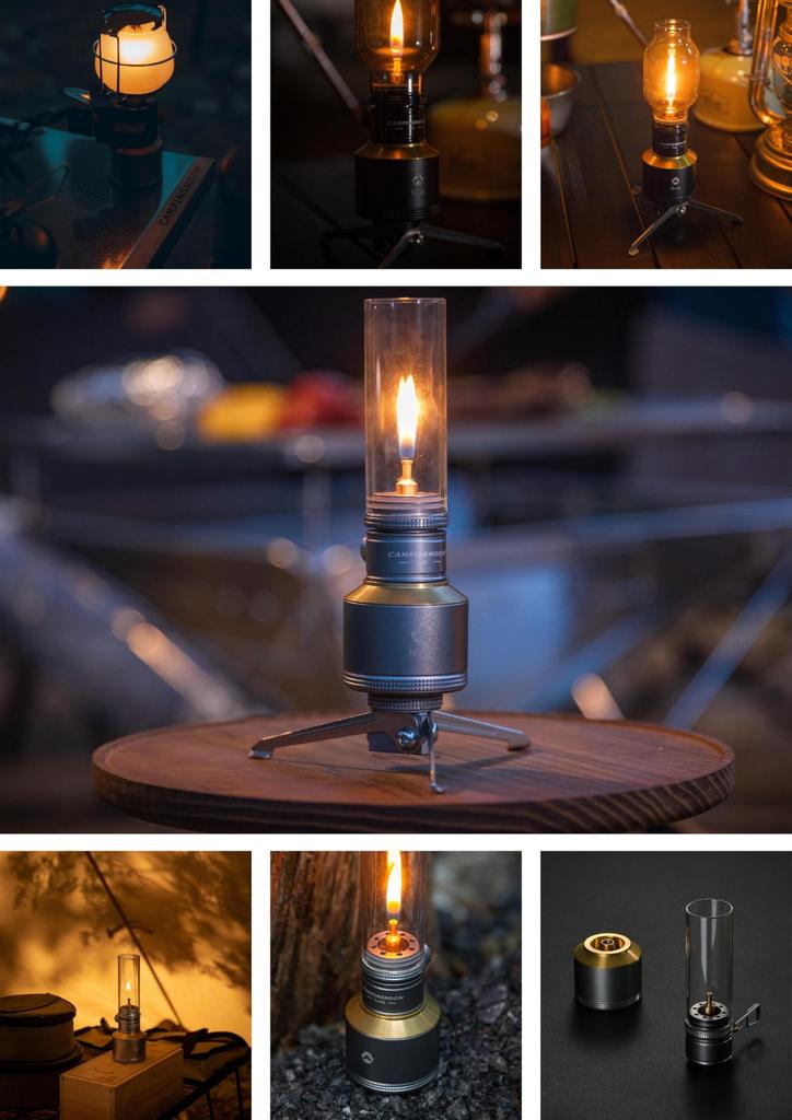 CAMPING MOON Кемпинговый карманный баллончик Газовая лампа-горелка насадка TC-15 (Серебряный)