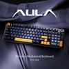 Игровая механическая клавиатура AULA F99PRO, 99 клавиш, три режима, беспроводная, с возможностью замены переключателей, прокладка, кастомная клавиатура с медиа-вращателем