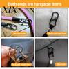 Keychain Clip 30Pcs S-Shaped Carabiners Small Alloy Snap Hooks Portable Dual Locking Carabiner Tiny Attachment Camping Gear Zinc Hook