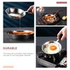 Wooden Handle Omelette Pan Flat Bottom Open Skillet 304 Stainless Steel Frying Pan  Kitchen