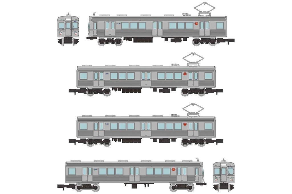 TOMYTEC Railway Collection Railway Collection Tokyu Corporation 7200 Series Toyoko Conditioned Car Set Diorama Supplies 334330 Line/Non-Air 4-Car