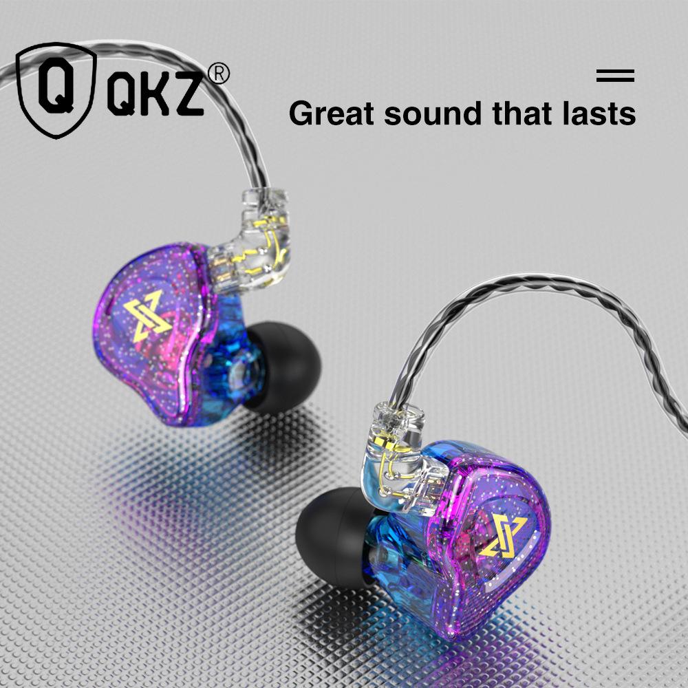 QKZ AK6 MAX Наушники с подвижными наушниками HIFI Качество звука Проводные наушники с тяжелой проводкой