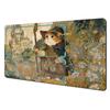 Cute Fantasy Mage Cat Mouse Pad Waterproof Nonslip Retro Medieval Castle Art Mousepad Computer Gaming Mousepad