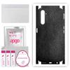 apgo Protective Skin Sticker for the Back+sides Compatible with Realme 6 Pro, Full Wrap Film, Foil, Vinyl - Pattern Black Leather