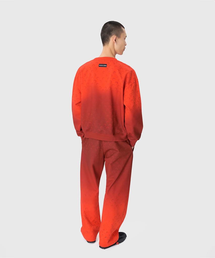MARINE SERRE (U) Moon Faded Fleece Sweatpants Red Moon Faded Fleece Sweatpants Rd10 Red