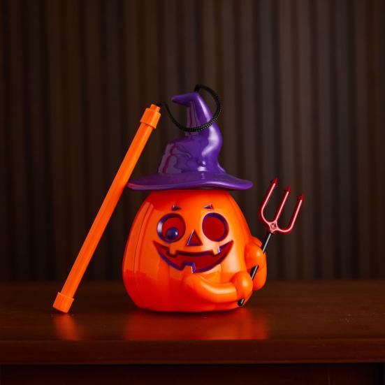 Halloween Pumpkin Lantern LED Lighted Pumpkin Light Decoration Portable Handheld Night Lamp for Halloween Party Decoration