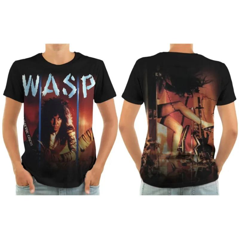 W.A.S.P Рок-футболки 3D-печать Уличная мода Мужчины Женщины Мода Короткий рукав Хип-хоп Футболка Детские Футболки Топы Мужская Одежда