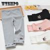 Леггинсы для девочек, детские весенне-осенние корейские укороченные брюки с тонкой короной, эластичные брюки, верхняя и внутренняя одежда для малышей