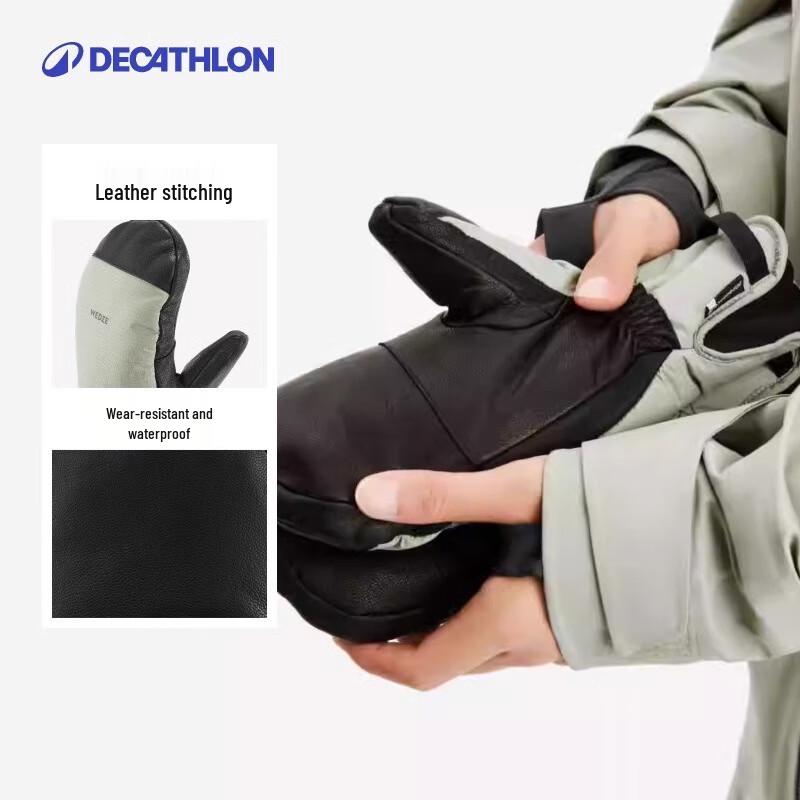 Водонепроницаемые теплые горнолыжные варежки Decathlon