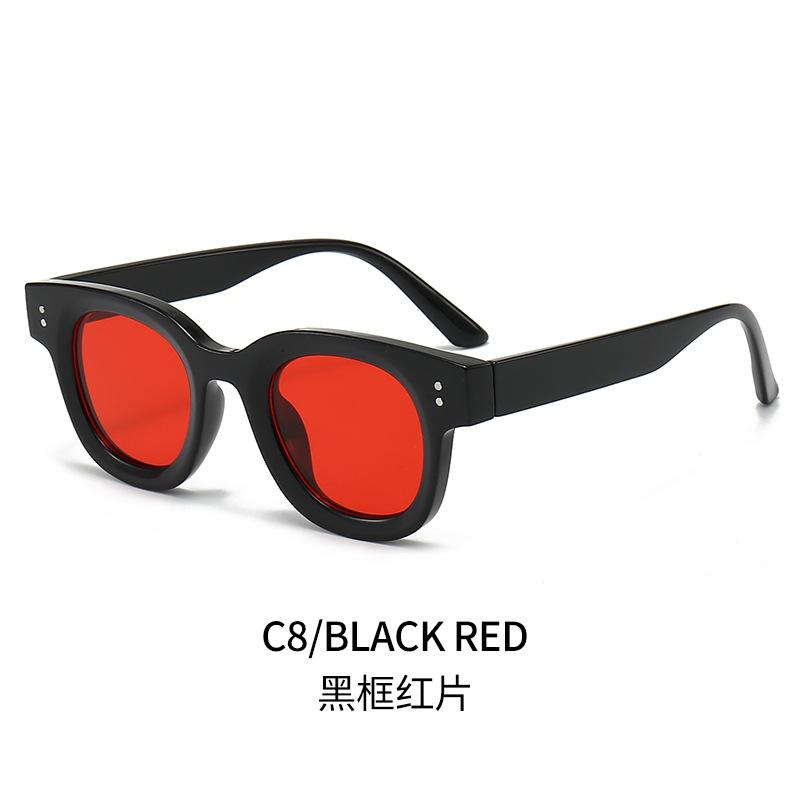 Oval Sunglasses PC Rivet Shades Anti-UV Glasses