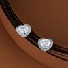 Minimalist Style Heart-shaped Earrings Inlaid Artificial Zircon And Rhinestones Elegant Stud Earrings Perfect Ear Jewelry For Women Daily Glam