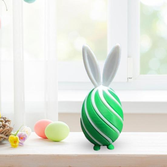 3D-печатное спиральное пасхальное яйцо Уникальная сенсорная игрушка-антистресс с ушками кролика для взрослых Снятие стресса Наполнители для пасхальной корзины Товары для вечеринок