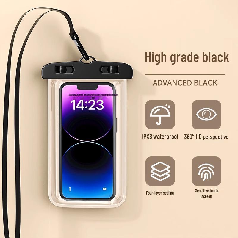 Водонепроницаемый чехол для телефона с сенсорным экраном и шейным ремешком для плавания, рафтинга и дождя - Делайте фотографии под водой