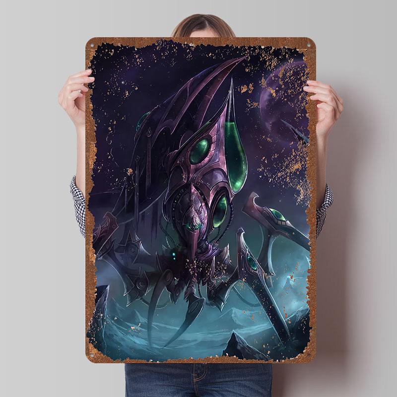 SStarCraft Tinplate Posters Customizable Wall Art Retro Vintage Metal Tin Signs for Decoration Home Decor Items House Interior