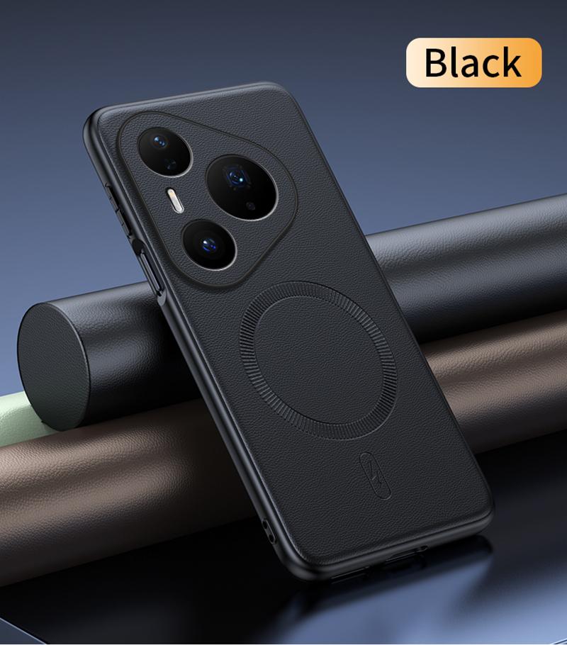 Для Huawei Pura 80 Pro Чехол Магнитная Кожаная Защитная Крышка Высокое Качество Защита от Отпечатков Пальцев Нескользящий ПК+ТПУ