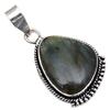 Pendant Shiney Labradorite Gemstone Gift For Her Silver Jewelry 1.5"