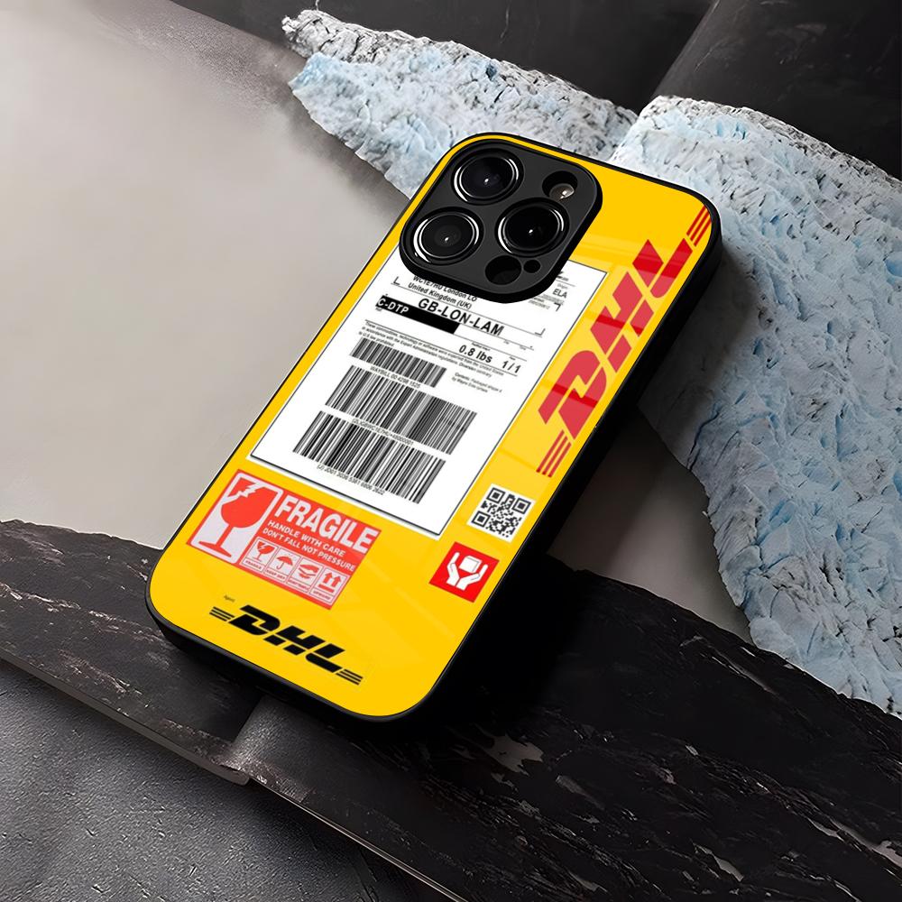 DHL Express Phone Case Tempered Glass For IPhone 16 13 14 12 15 11 Pro Max Plus Mini X XR SE2020 Coque