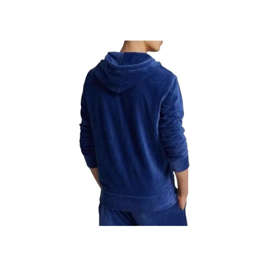 Мужская толстовка с капюшоном Polo Ralph Lauren Solid Logo Zip-Up, синяя 710877154-001