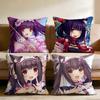 Аниме N-Nekopara Наволочка для подушки Домашняя и автомобильная Многоцелевая наволочка - Двусторонняя, Мягкая и прочная для ежедневного использования