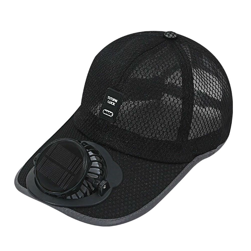 Solar Fan Baseball Cap | USB Rechargeable 600mAh | Breathable Mesh | Adjustable Sun Hat for Outdoor Summer Use