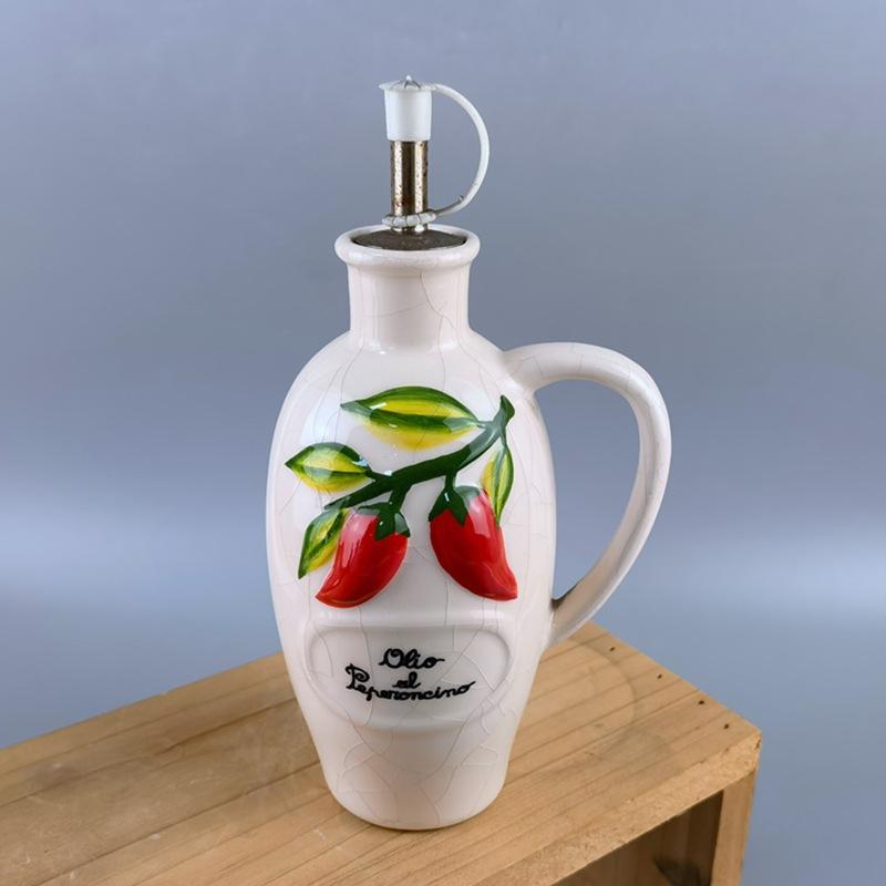 Бытовая керамическая бутылка для масла, Кухонный горшочек для масла, Горшочек для масла для приправ, Двухцелевая герметичная бутылка для масла, Бутылка для соевого соуса, уксуса, масла, Бутылка для специй