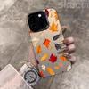 Для Samsung Galaxy S20 S21 S22 S23 S24 S25 Plus Ultra FE A53 A54 A55 Чехол Осенний Цвет Опавший Лист Посеребренная Крышка