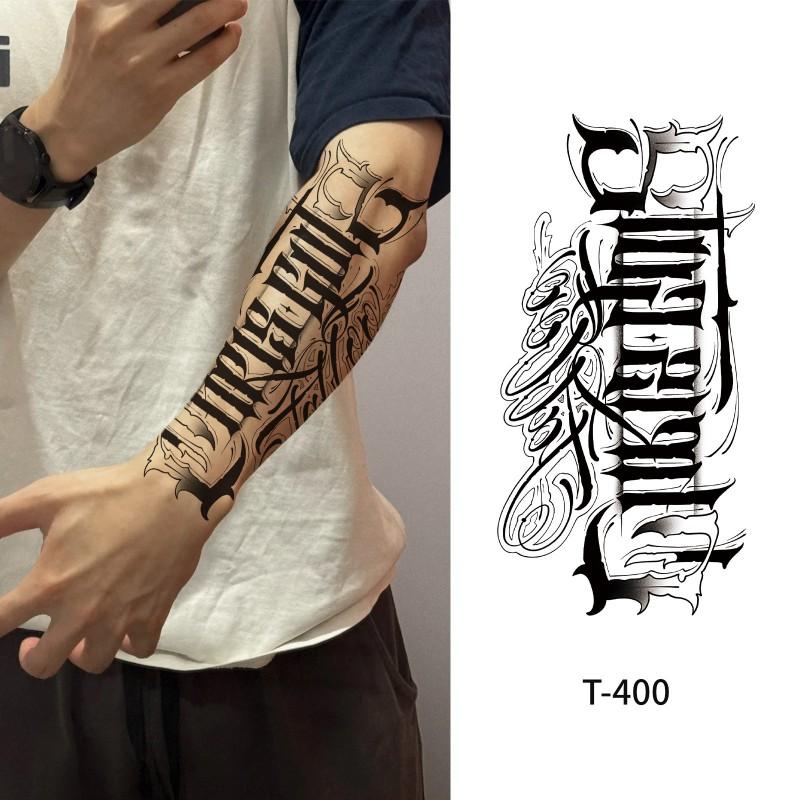 Color Print Temporary Tattoo Stickers Waterproof Sweatproof Long Lasting Men Arm