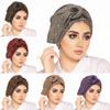 New Crossed Forehead Muslim Hijab Caps Women Wrap Head Ramadan Soft Elastic Ladies Fashion Print Turban Bonnet