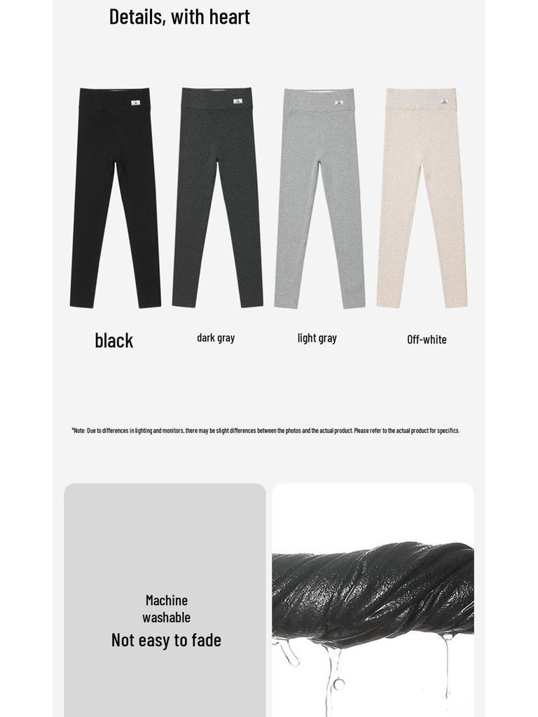 Женские хлопковые леггинсы большого размера на флисовой подкладке - Очень толстые, с высокой посадкой, в вертикальную полоску, размеры до 200 цзинь