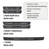 High-quality Carbon Fiber Car Door Sill Protector Strip Decorative Sticker Accessories For LYNK&CO PHEV 09 MHEV 01 05 03 09 02
