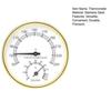 Sauna Thermometer Easy-to-read Fahrenheit Hygrometer Precision Stainless Steel Humidity Tester for Room Hotel