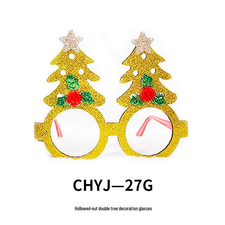 Креативные рождественские очки - Санта, Снеговик, Рога для взрослых и детей