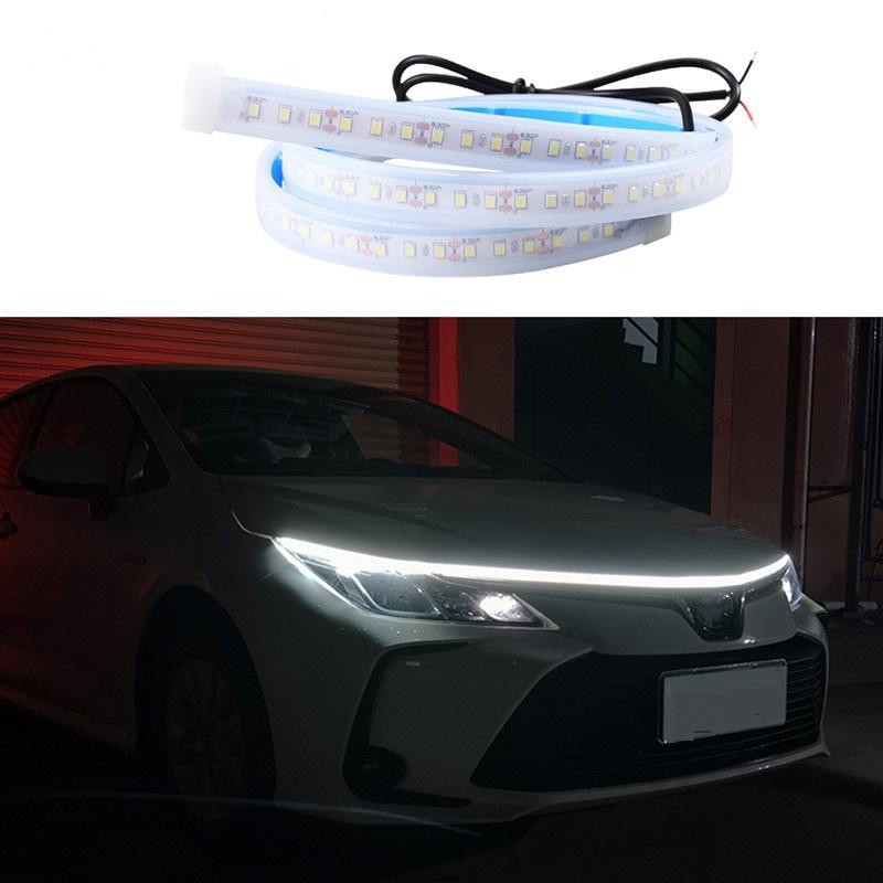 Капот автомобиля DRL светодиодная лента 120 см 150 см 180 см универсальная направляющая для капота двигателя декоративная атмосфера световая панель дневные ходовые огни