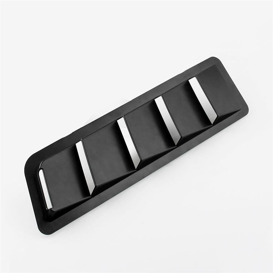 Комплект из двух штук 2 шт 16,7X4,5 Вентиляционные отверстия капота Жалюзийная панель Отделка Матовый черный АБС-пластик