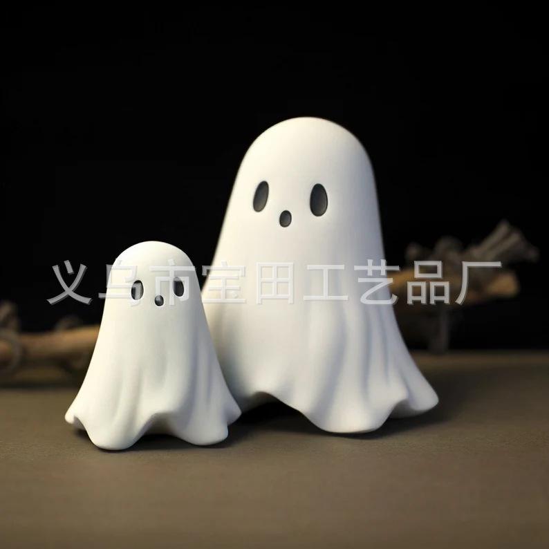 Halloween cute white ghost party decoration garden ornaments study table decoration knickknacks