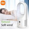 Новый безлопастной вентилятор Xiaomi со светодиодным дисплеем, настольный безвентиляторный кулер с лезвиями, охлаждающий вентилятор для офиса, портативный бесшумный вентилятор с зарядкой типа C