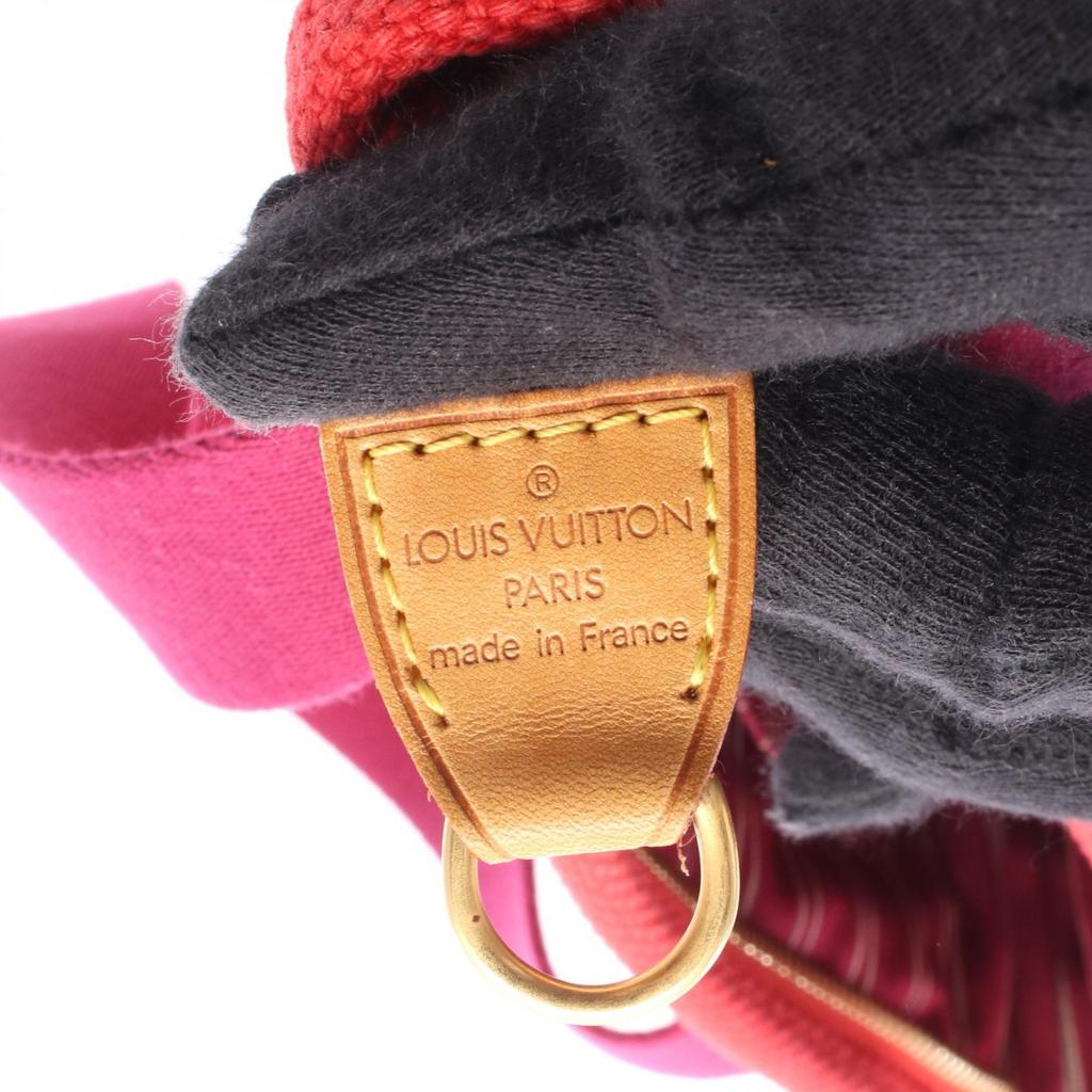 Used LOUIS VUITTON Kaba PM Antigua Tote Bag M40037 canvas leather Red Purple Red Used Women