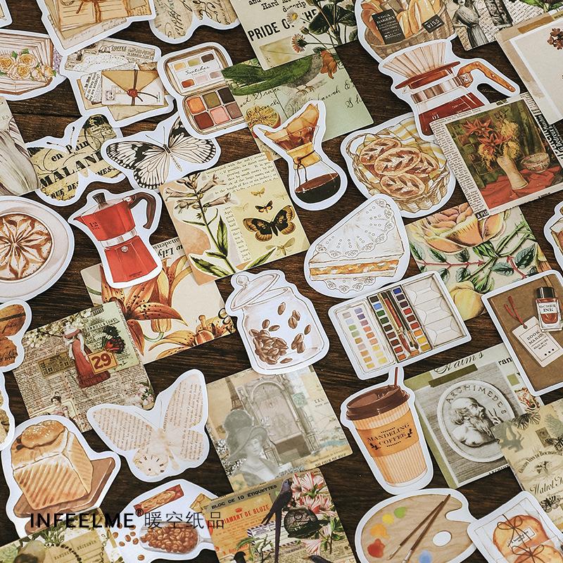 46pcs/lot Kawaii Stationery Stickers Traveler's Diary Diary Decorative Mobile Stickers Scrapbooking DIY Craft Stickers