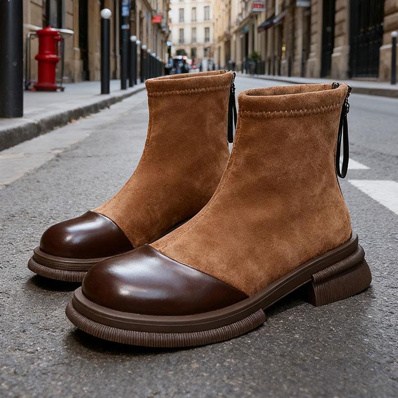 Британские ботинки Мартина детские осень-зима 2025 новые толстый каблук тонкие ботинки французские маленькие тонкие короткие ботинки