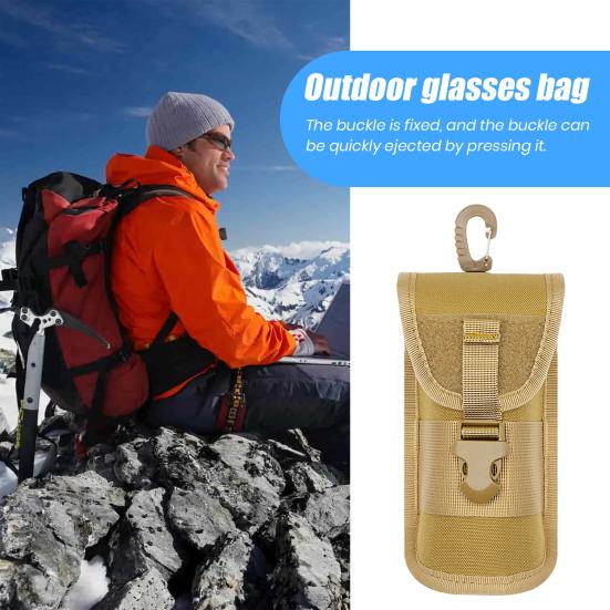 Портативная сумка для хранения очков с пряжкой, тактический контейнер для солнцезащитных очков для женщин и мужчин, жесткая сумка для путешествий на открытом воздухе, для очков