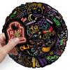 50 Neon Halloween Graffiti Stickers - Cartoon Festival Decorations for Suitcases & Phone Cases