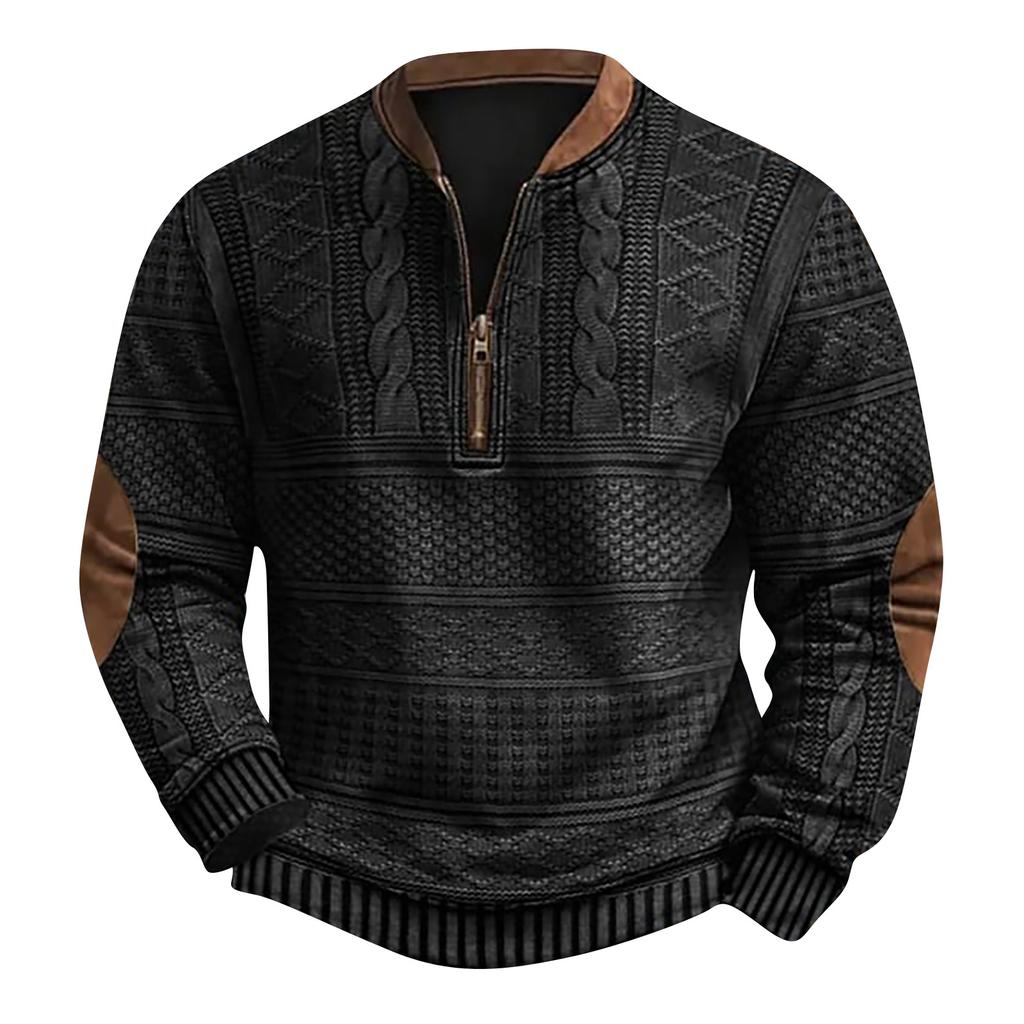 Мужская повседневная толстовка в стиле ретро с градиентным принтом