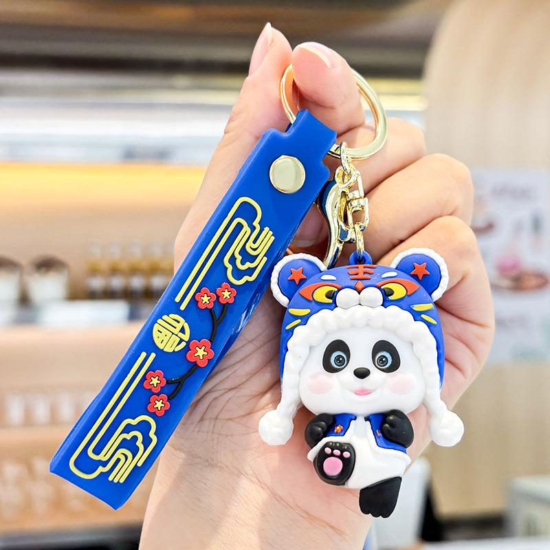 Креативный брелок с головой тигра и танцем льва - милый подарочный кулон в виде шляпы