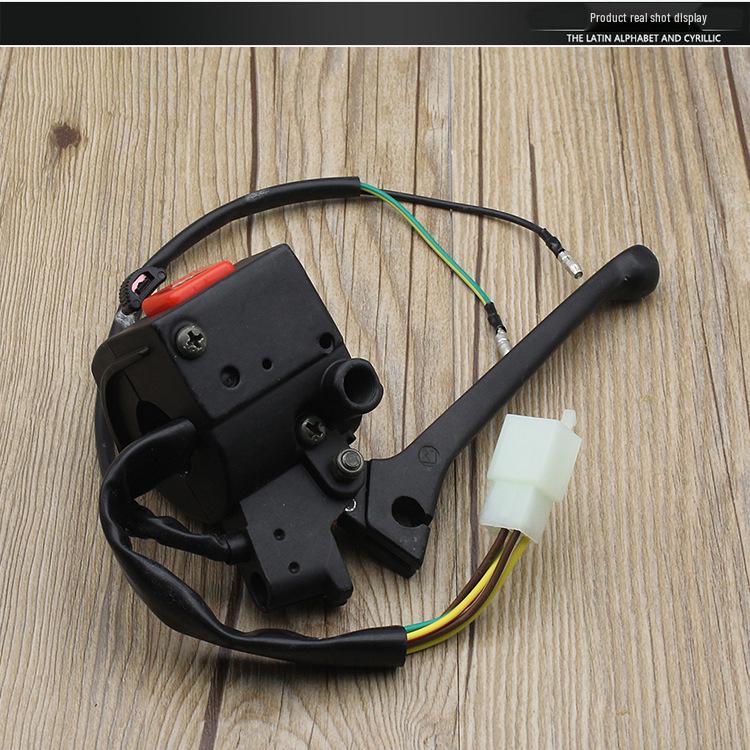 Блок переключателей руля мотоцикла для Dayang DY100: Управление указателями поворота, фарой и клаксоном.