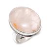 Rose Quartz Gemstone 925 Sterling Silver Jewelry Ring Size 9